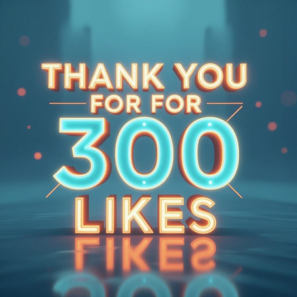 Futuristic Thank You Message in Luminescent Light