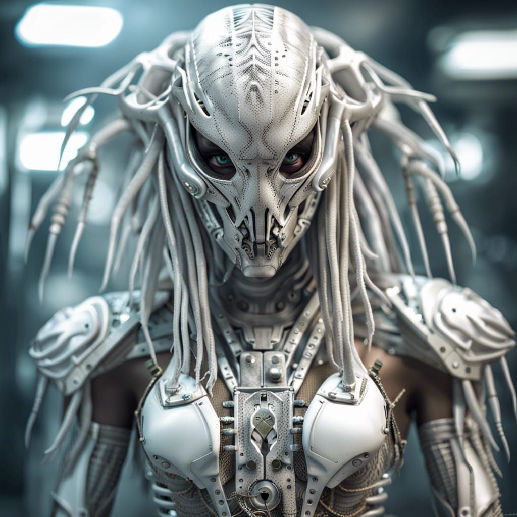 Glamour Photo of Alien-Predator in Biomechanical Costume