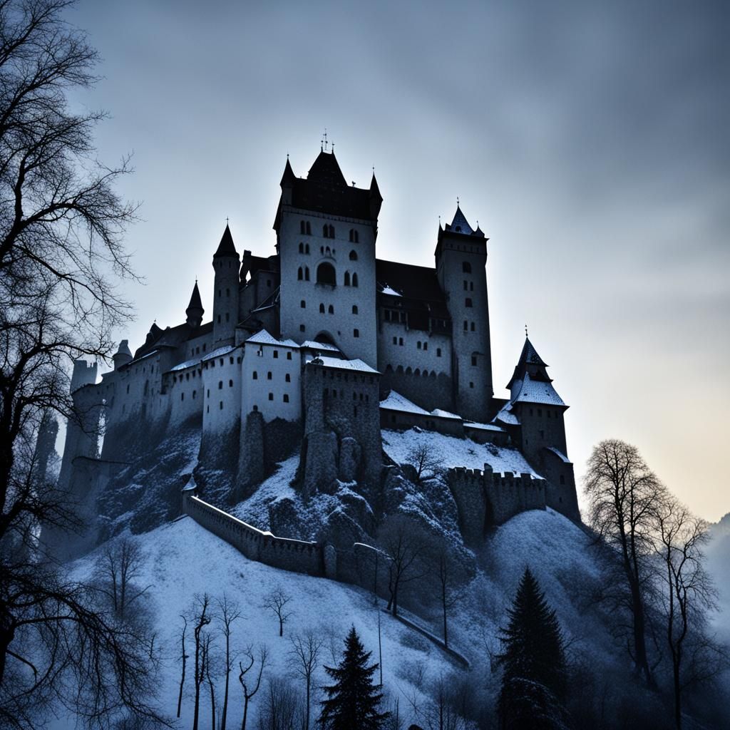 Dracula's Castle: A Gothic Silhouette