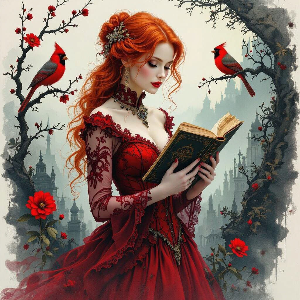 The Beauty Of Red With Black