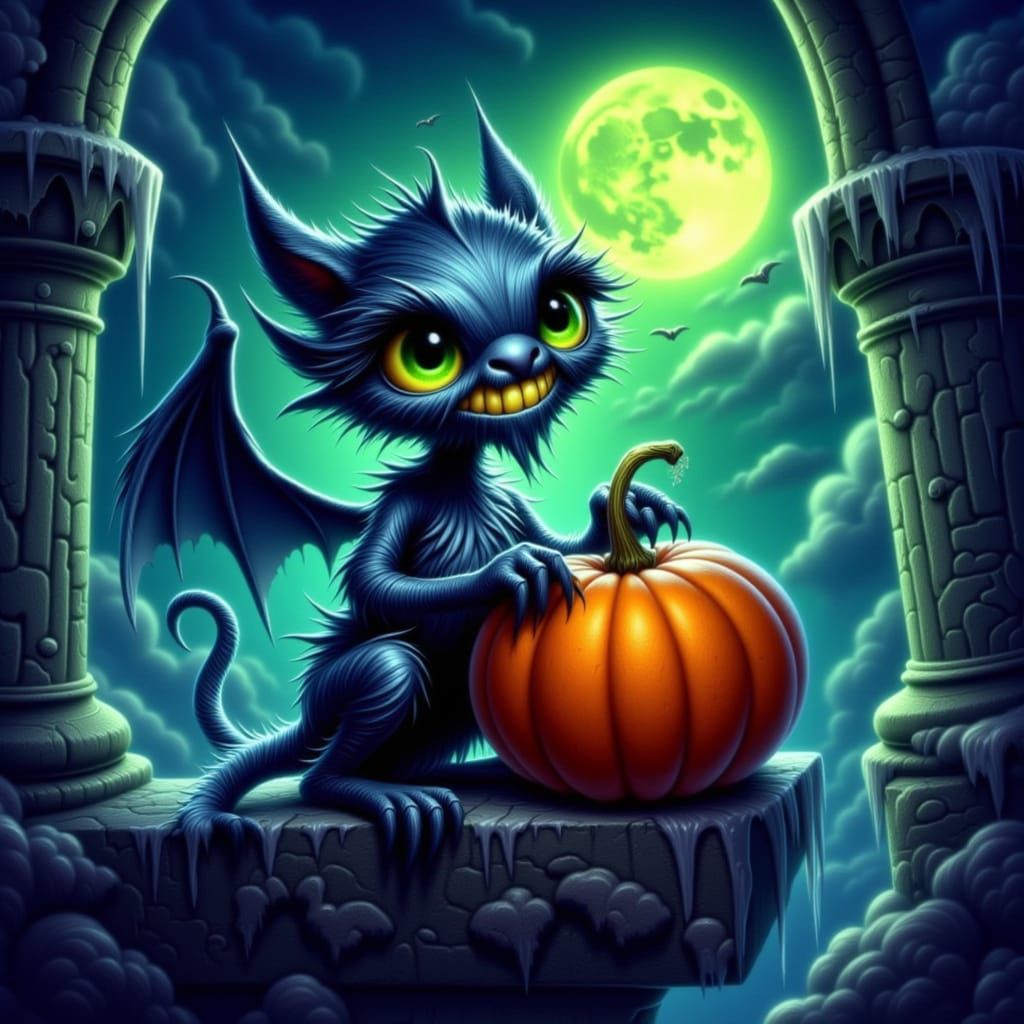 Cute Halloween Gargoyle on Cathedral Ledge