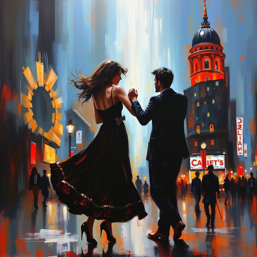 Abstract Blue Danube Waltz Interpretation