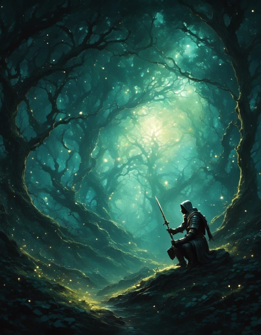 Surreal Multi-Dimensional Angelic Demon Landscape