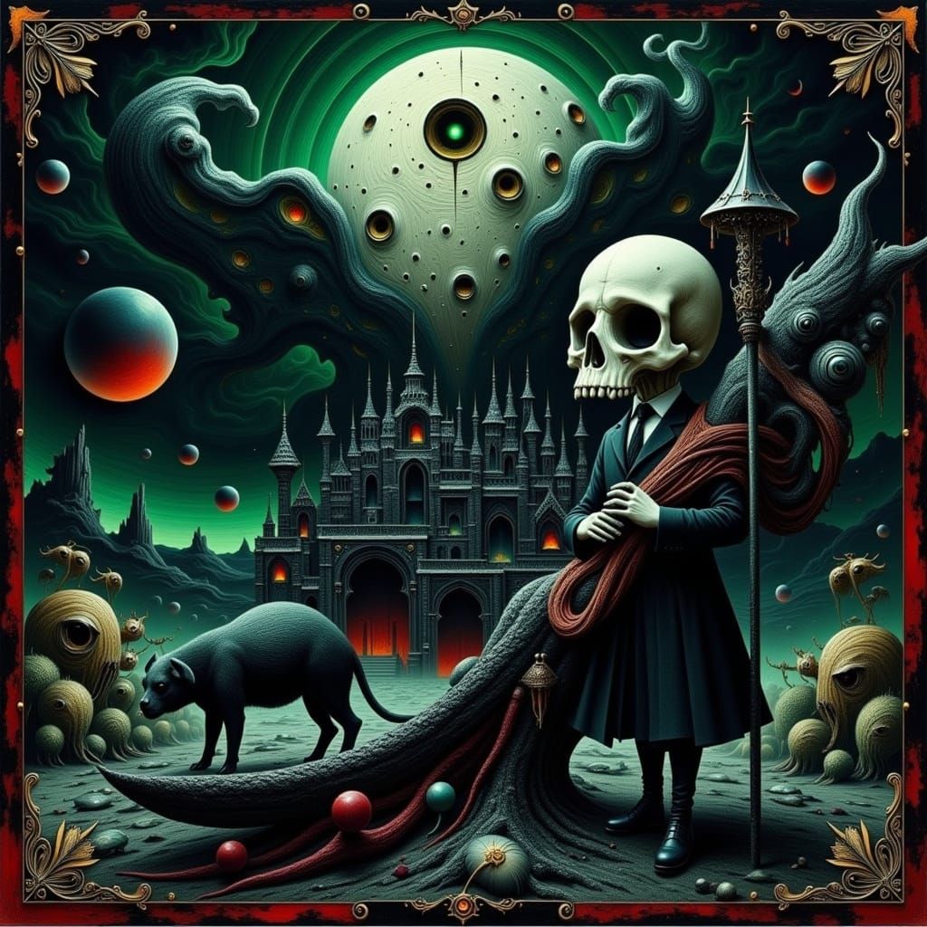 Medieval Death Goddess in Heavy Metal Surrealism