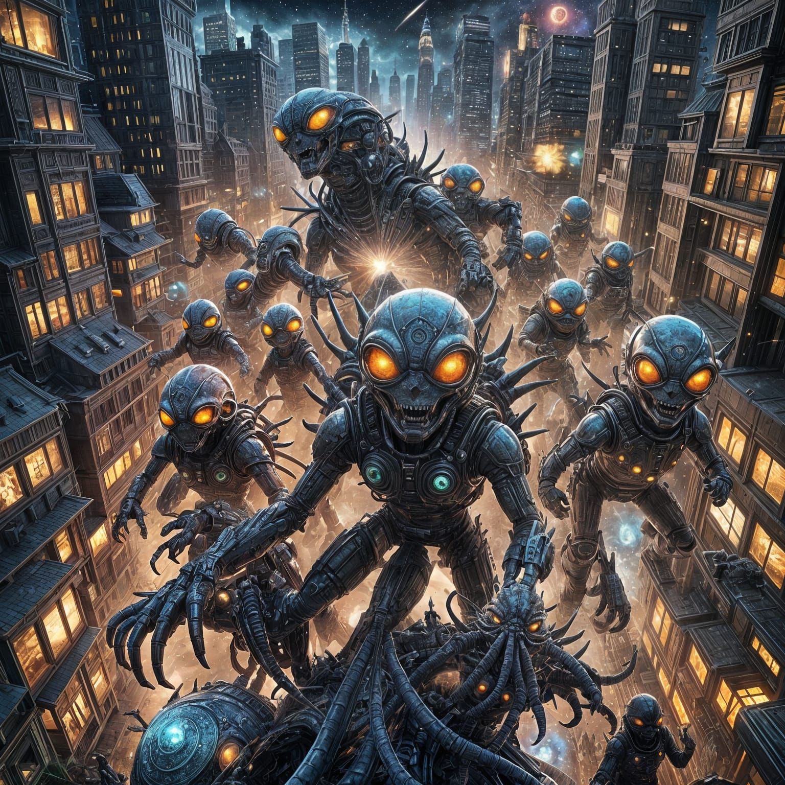 Fractal Aliens Restructuring the Universe