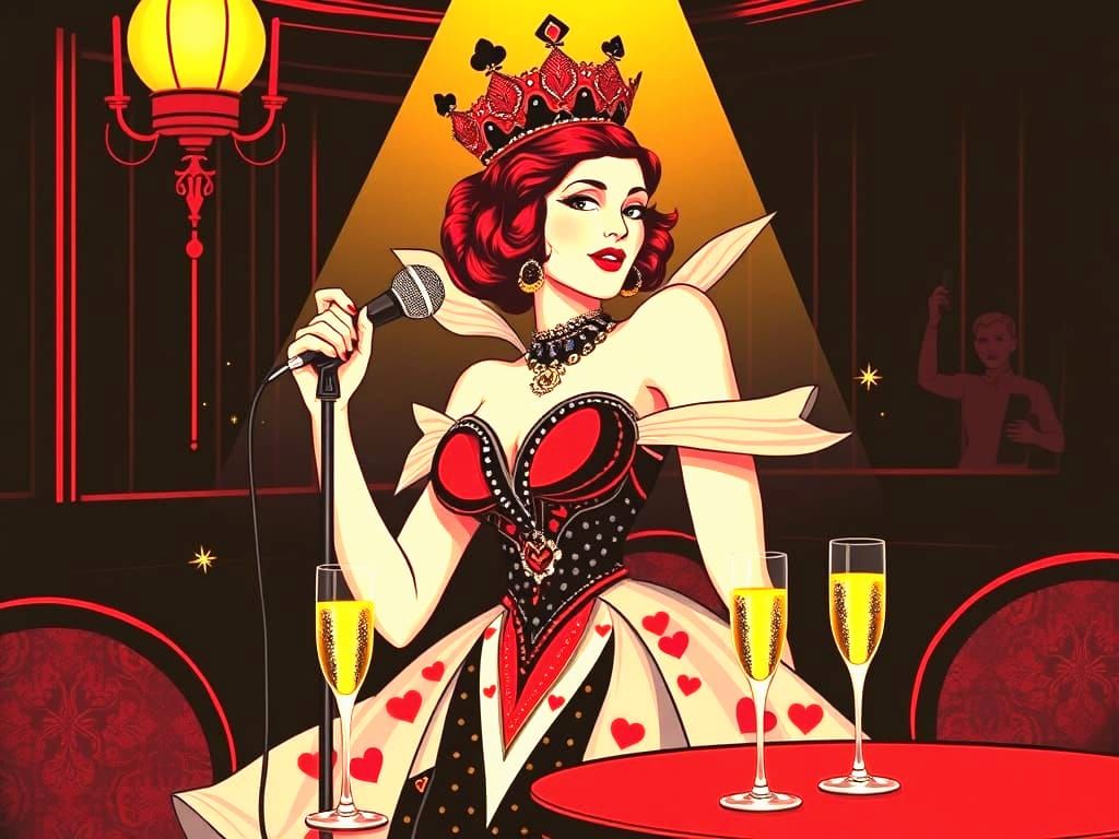 Art Deco Jazz Queen in 1920s Nightclub