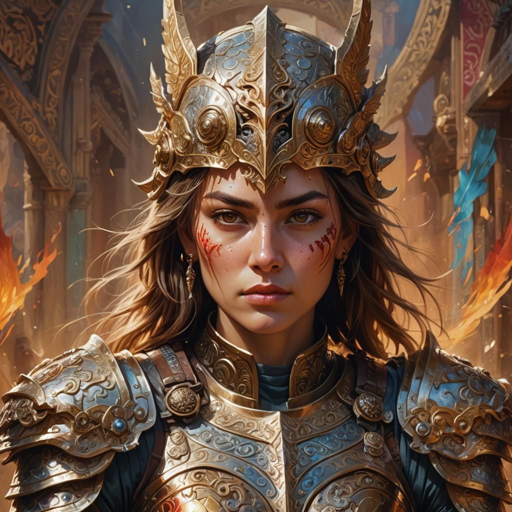 Fantasy Warrior Portrait in a Cinematic Style
