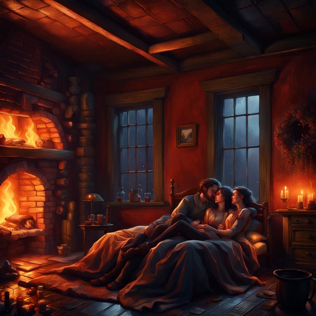 Some people cuddling