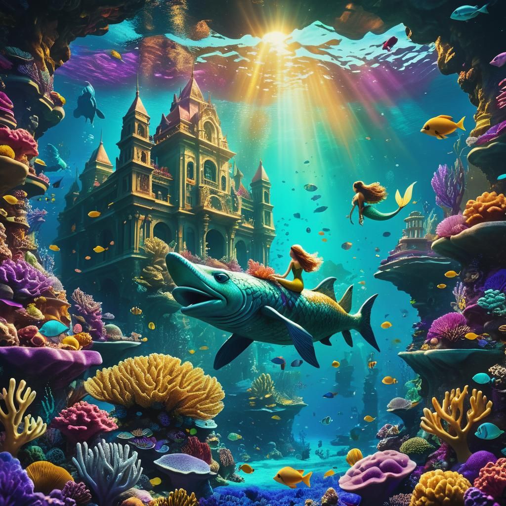 Atlantis Metropolis: Mermaids and Mermen in a Vibrant Reef