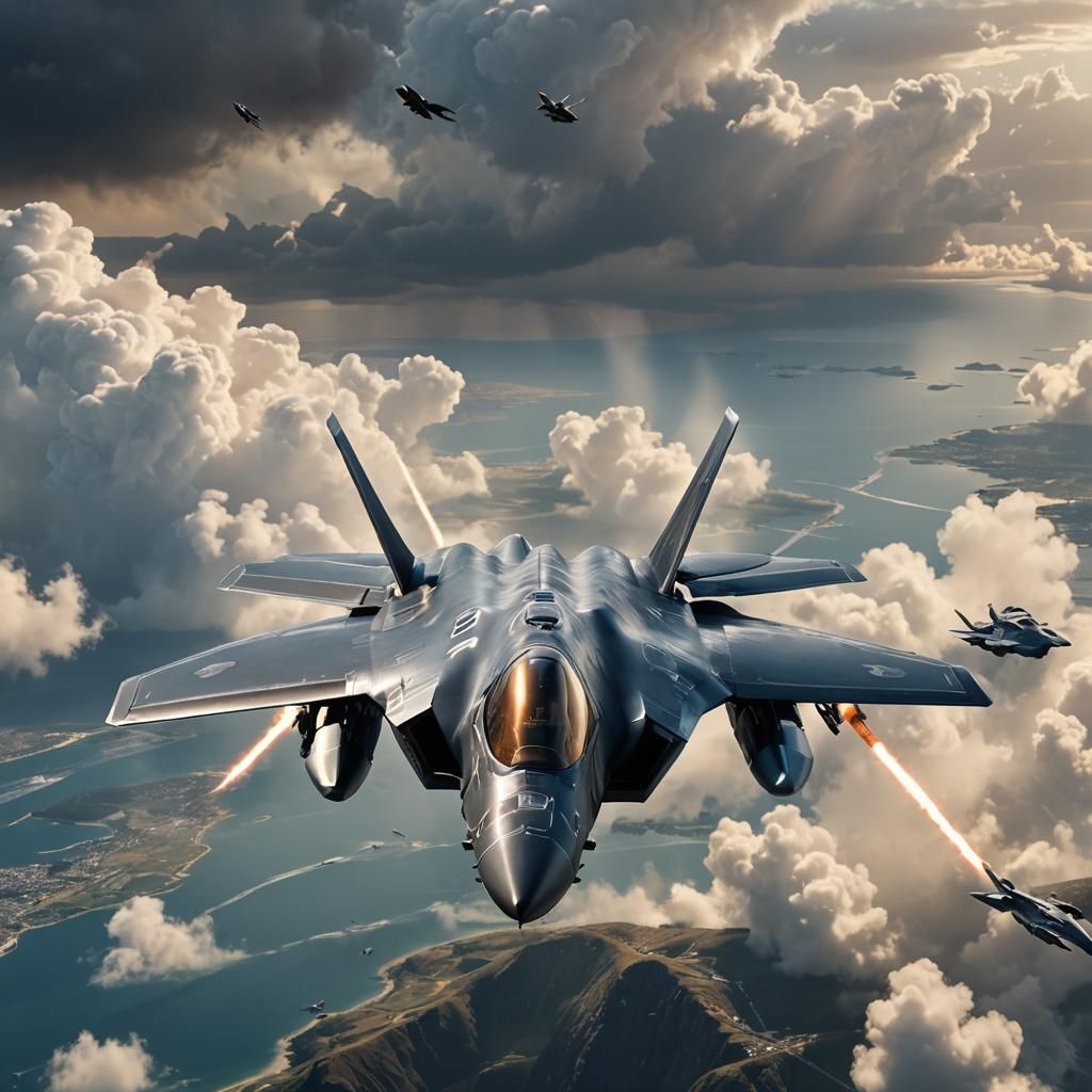 F-35 Lightning Mid-Flight Concept Art