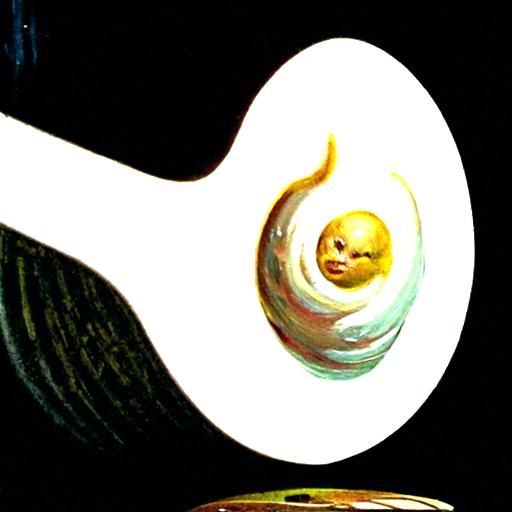 Surreal Swirl of Sperm and Egg as Oil Painting