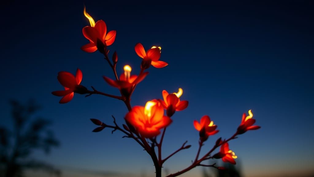 Mysterious Emberthorn in Vibrant Bloom