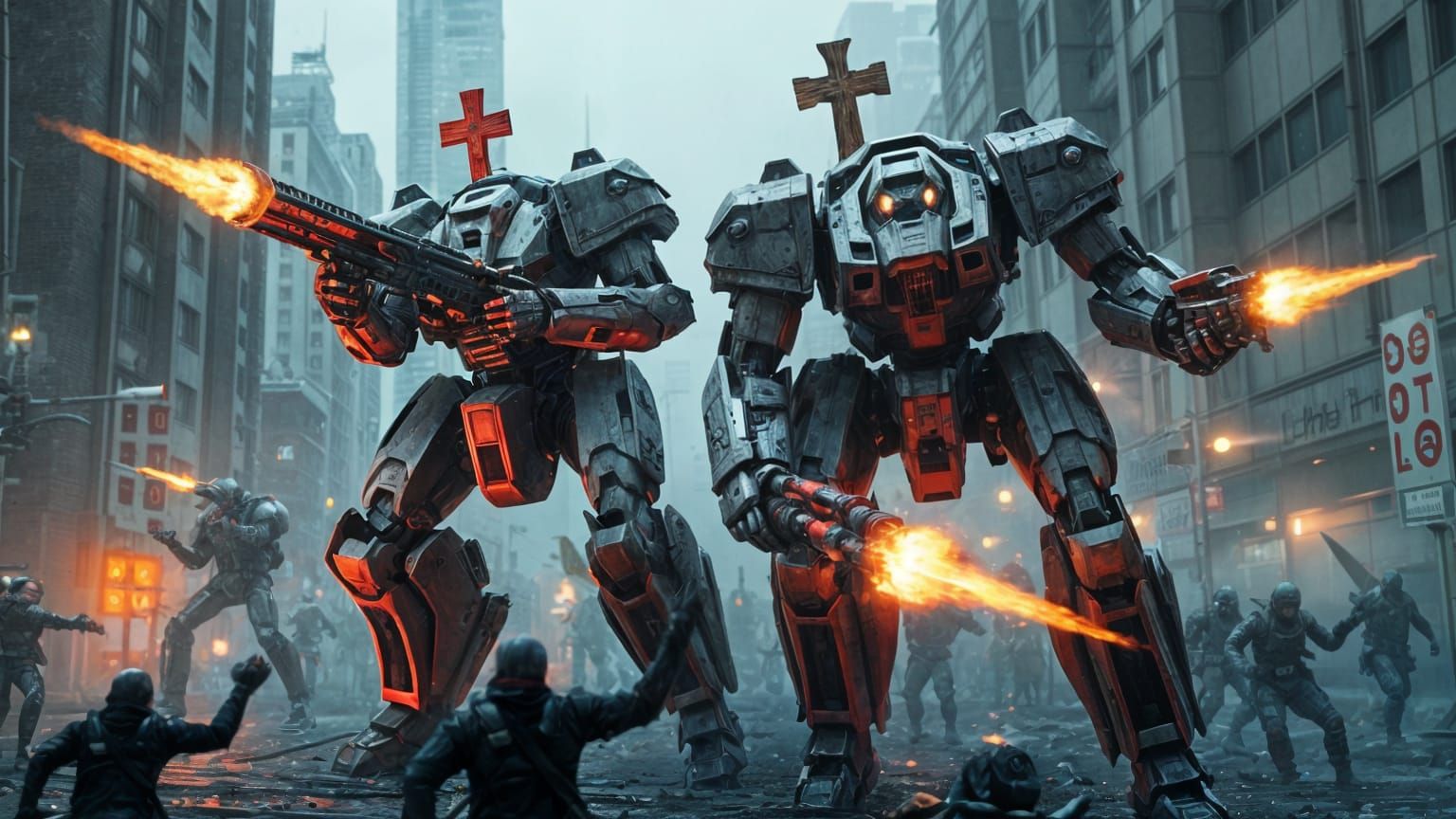 “Deus vult exterminare!!! Mortuos viventes…”
“Dei Voluntas Omnisciens nos Conservabit, Nam Sine Gratia Eius Nihil Valemu...