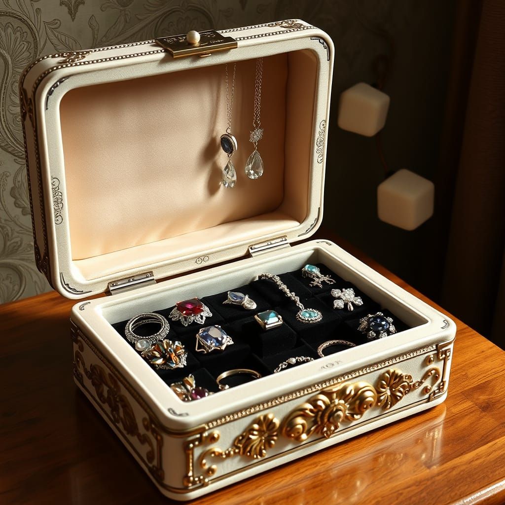 Opulent Jewel Box with Precious Gems