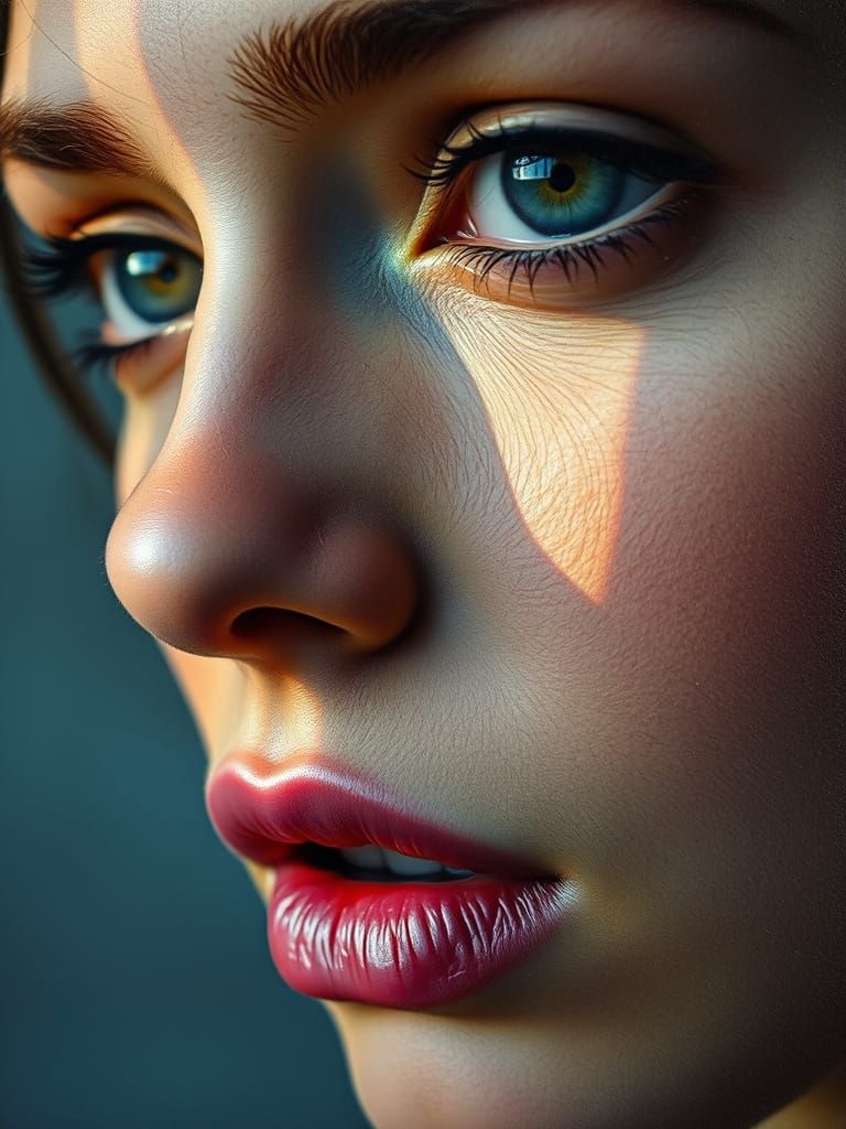 Expressive Girl Portrait in Impressionistic Style