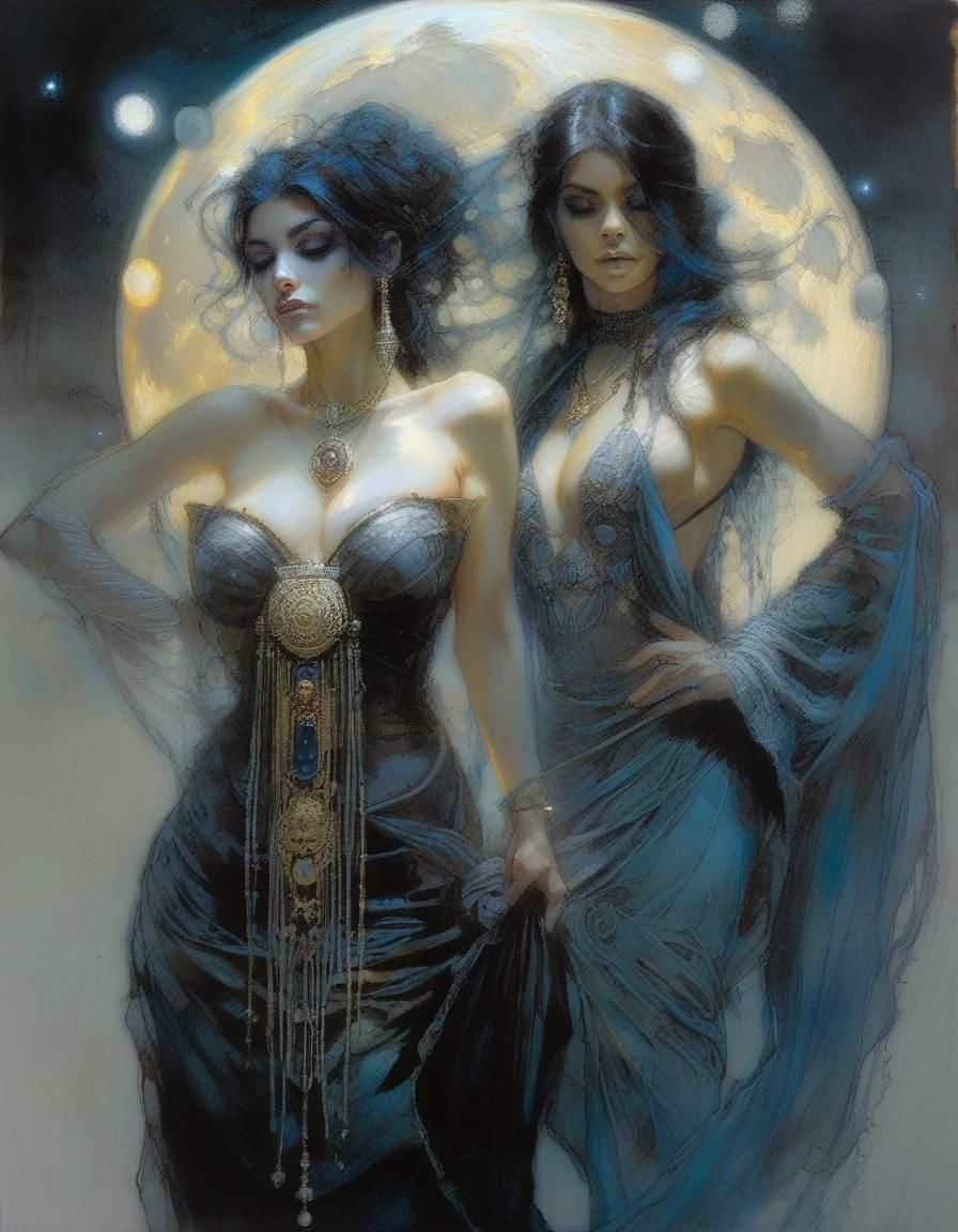 Ornate Priestess Summons Dead in Dark Fantasy