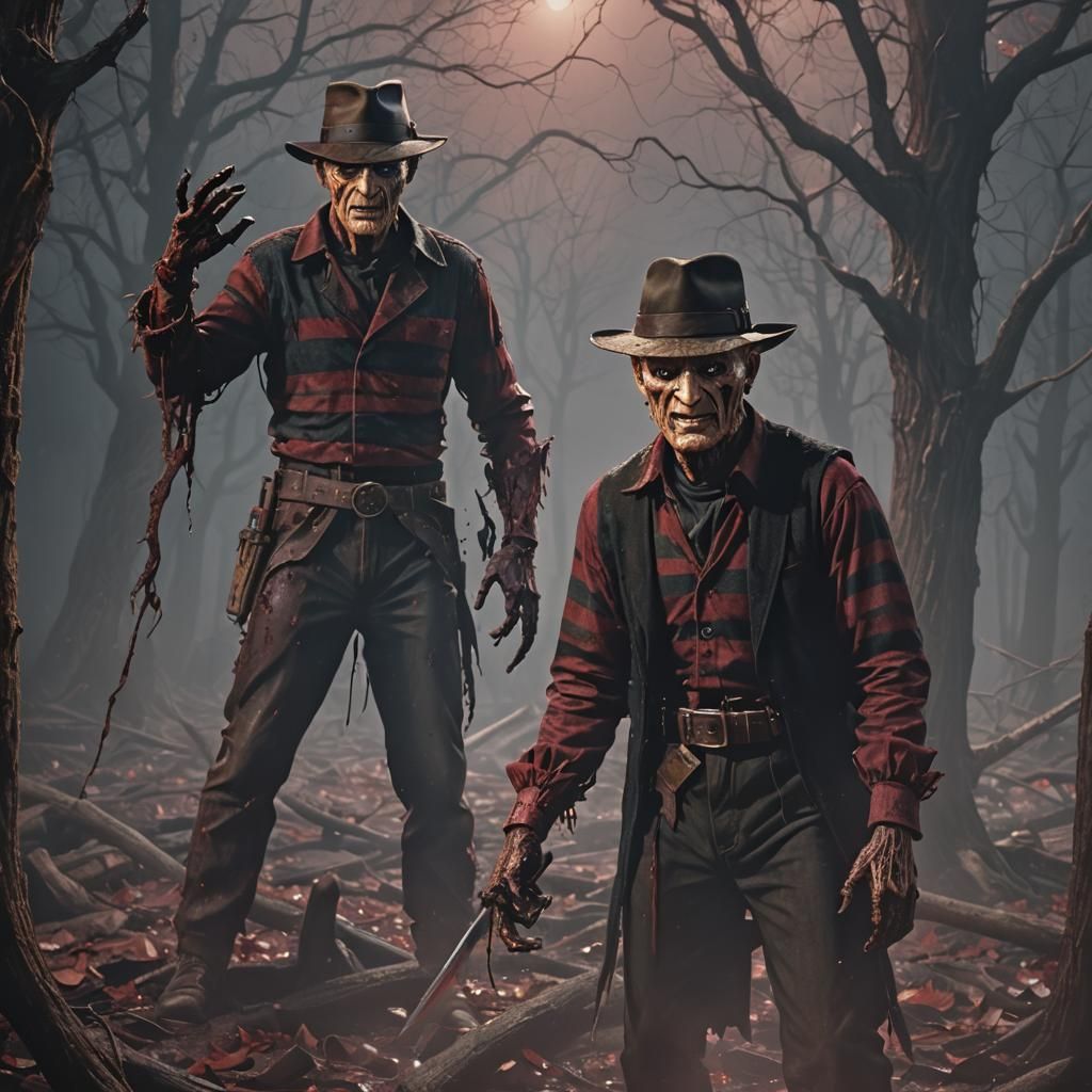 Freddy Krueger in a Nightmare Landscape