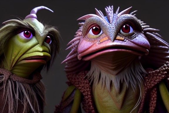 Gelflings vs Skeksis: Dark Crystal Puppets