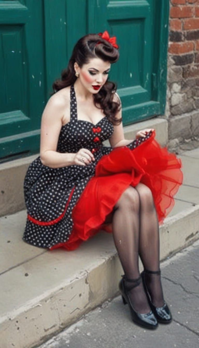 Retro Rockabilly Pinup Girl
