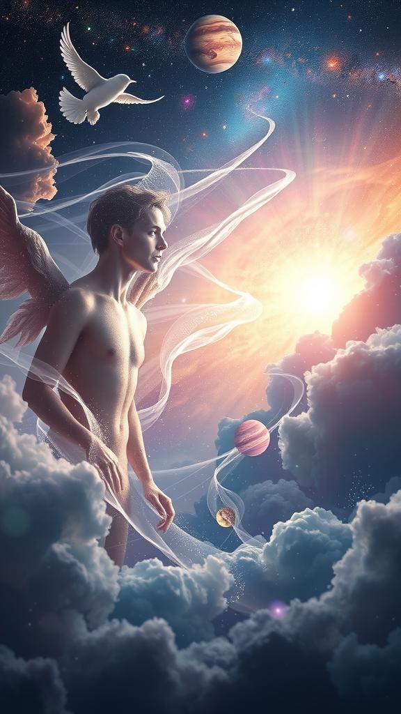 Ethereal Being Witnesses the Birth of the Universe