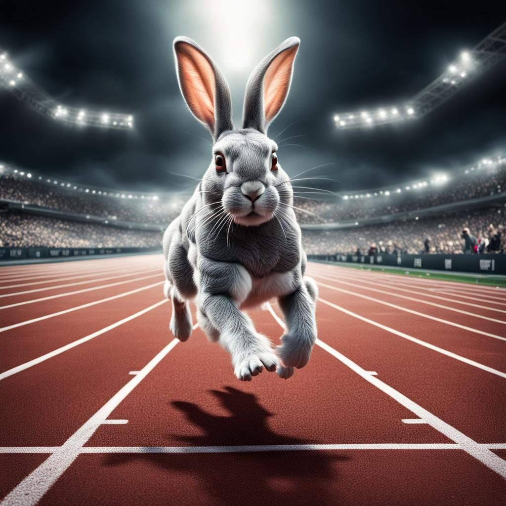 Humanoid Rabbit Wins Race in Hyperrealistic Detail