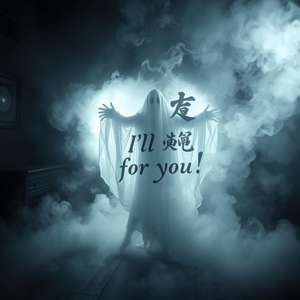 Smoky Ghost in Haunted Room: Photorealistic Smoke Art