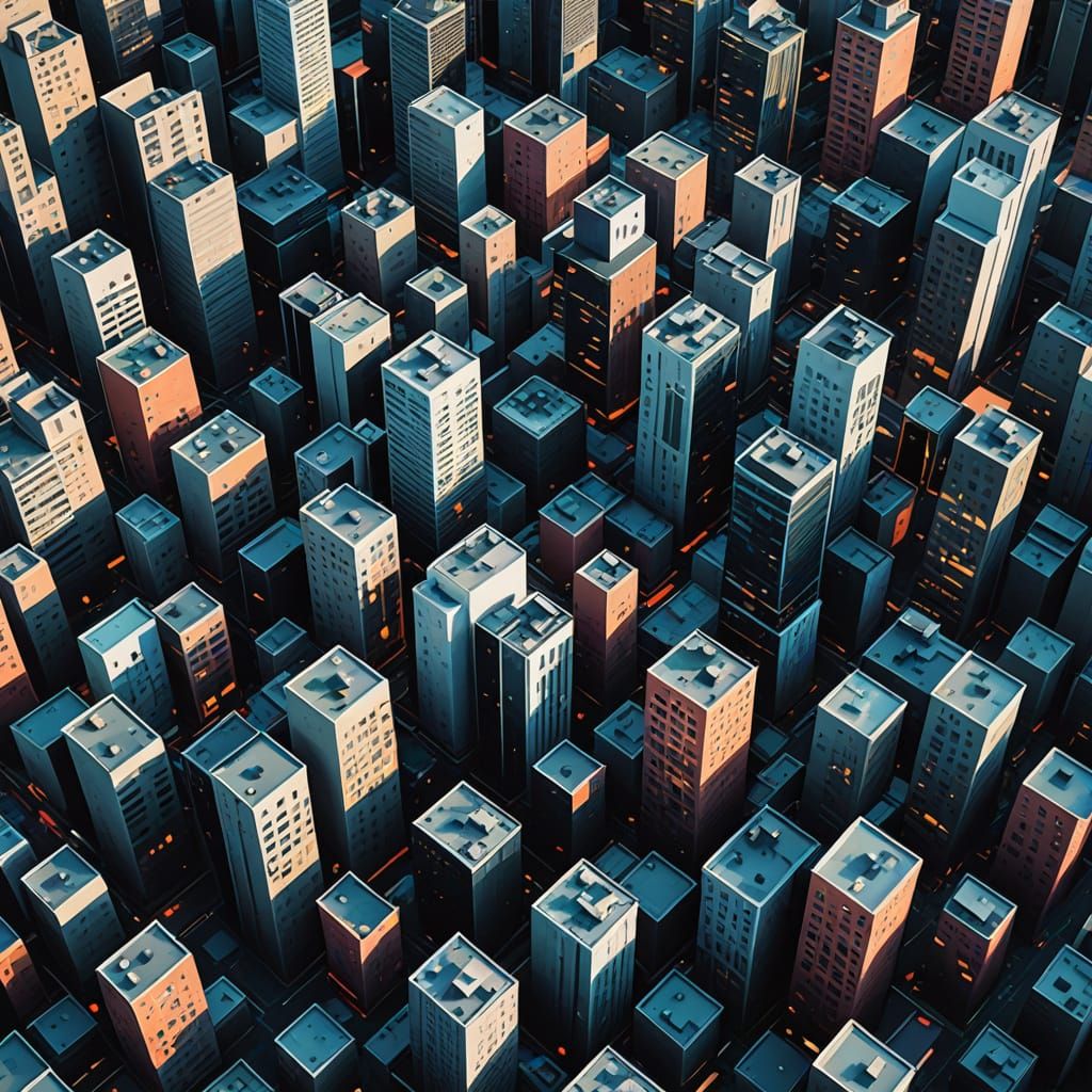 Urban Digital Dystopia in Glitch Art