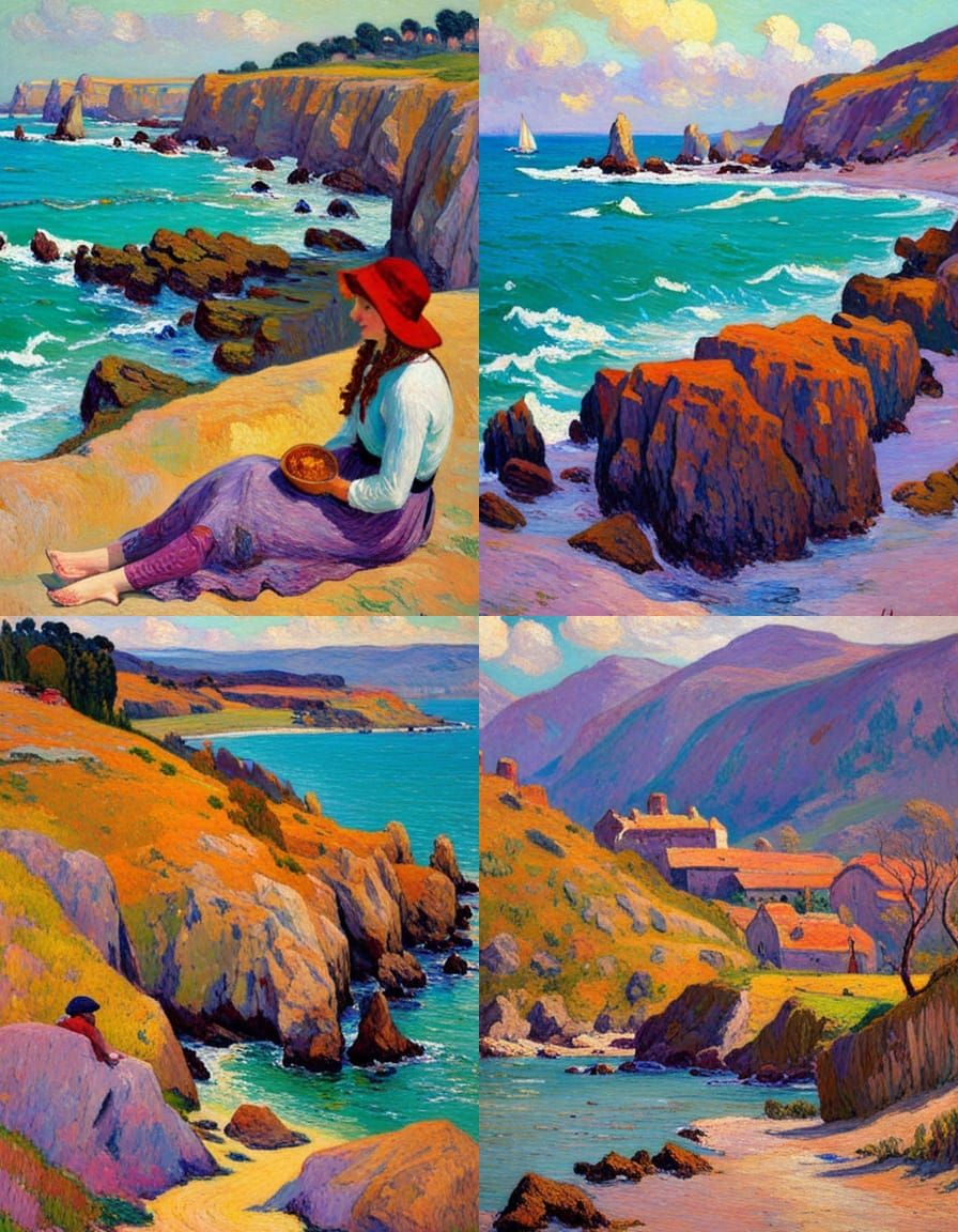 Impressionist Coastal Scene: An Artistic Interpretation