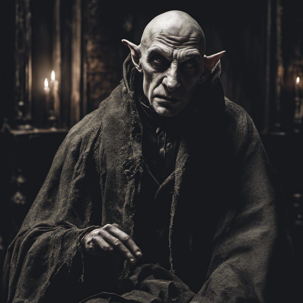 Hyperrealistic Image of Nosferatu in Sharp Focus