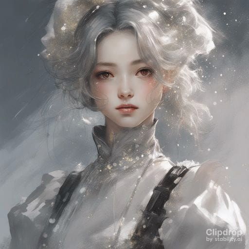 Glitter Maid Princess Digital Portrait