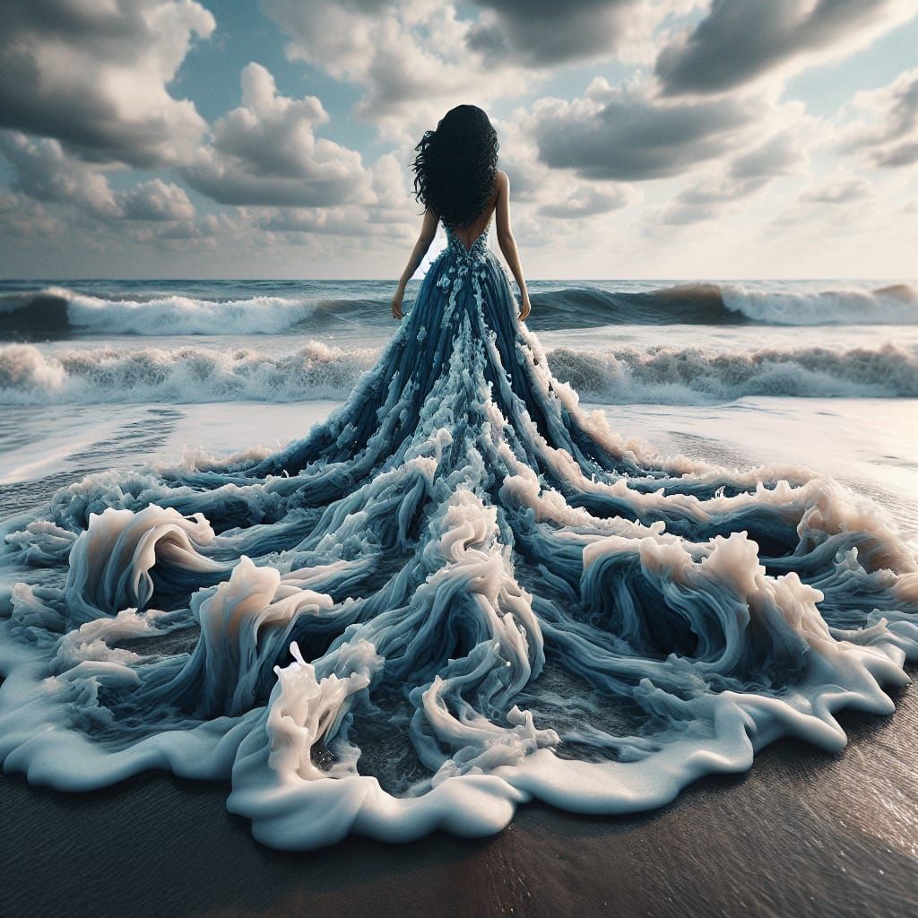 Majestic Ocean Goddess Vanishes into the Sea