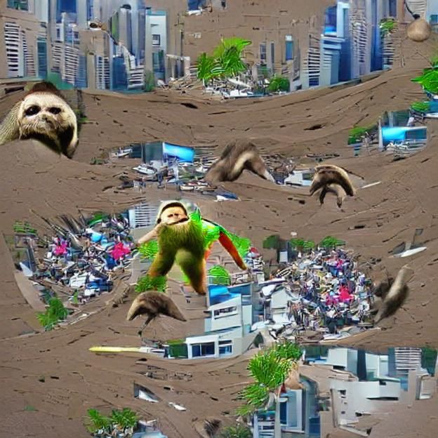 Sloth Man Celebrates Earth's Destruction