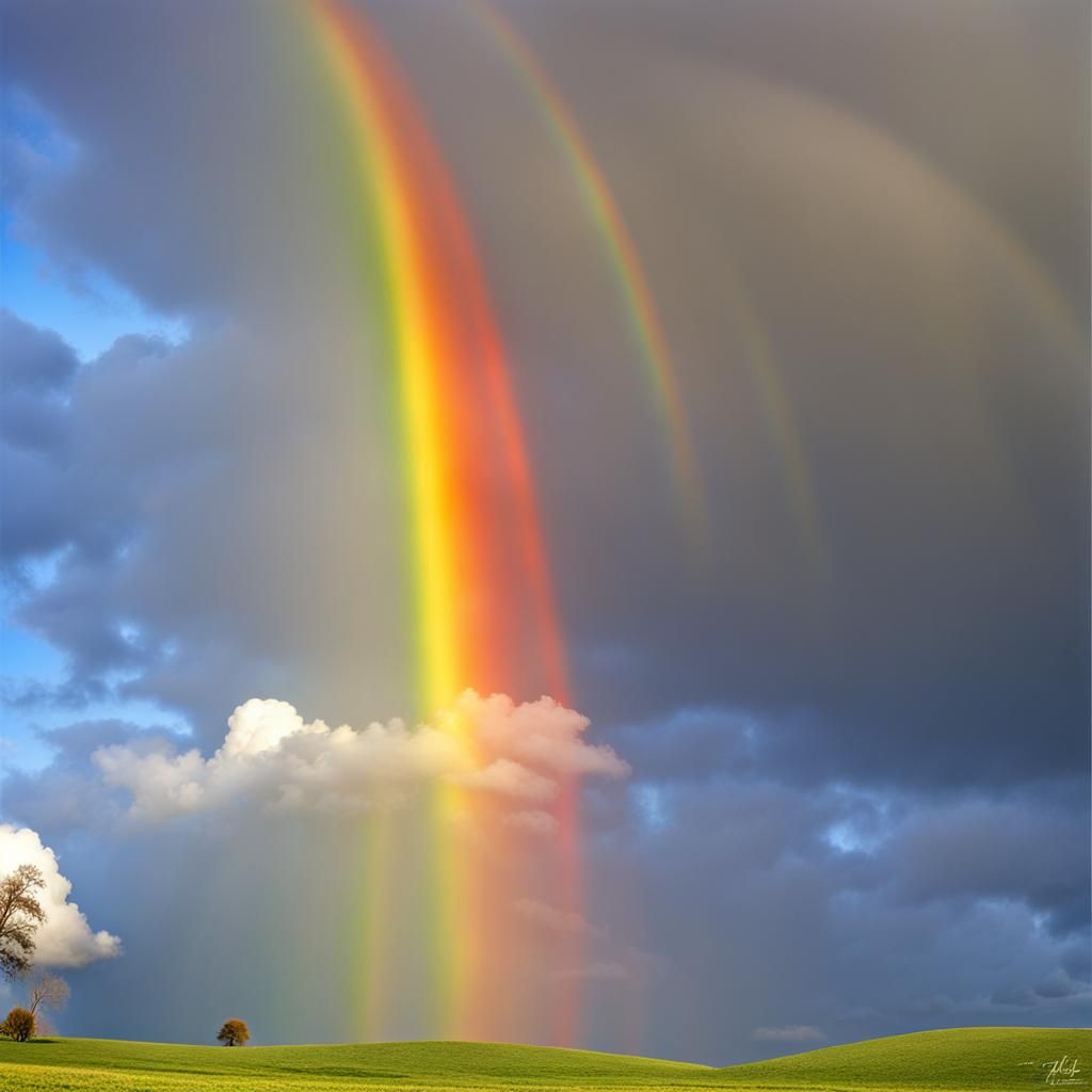 Vibrant Rainbow Sky: A Meteorological Wonder