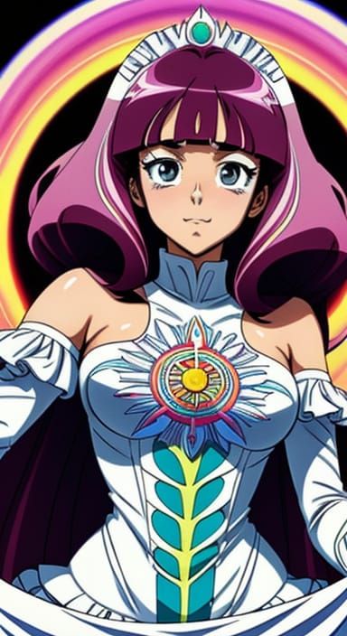 Symmetrical Anime Goddess with Fluffy Ruffles, Inspired by S...