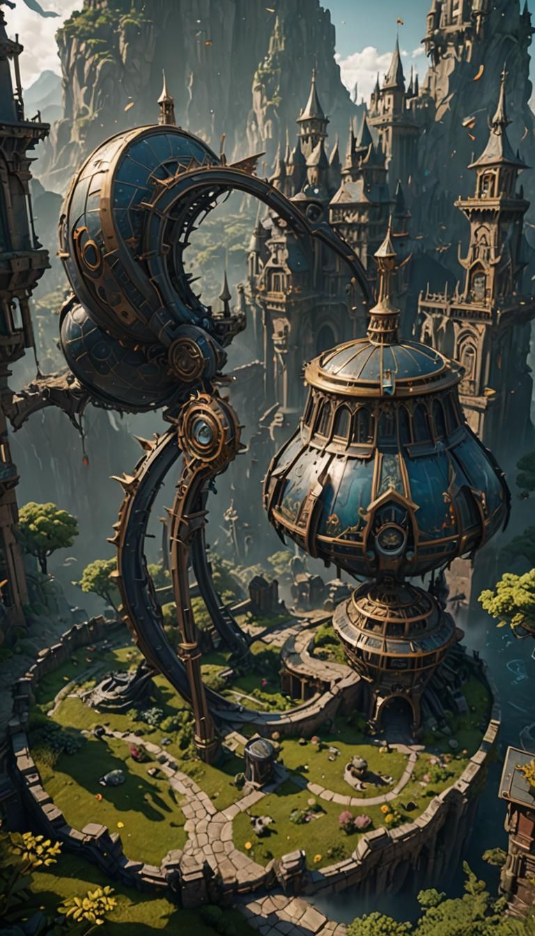 Fantastical Matte Painting with Intricate Details