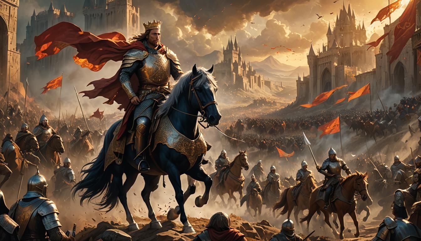 King on Battlefield: Epic Fantasy Concept Art