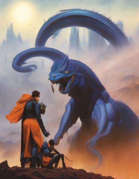 Epic Space Serpent Attack on Young Heroes