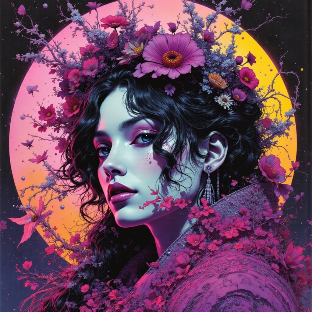 Enchanting Woman in Vibrant Dance