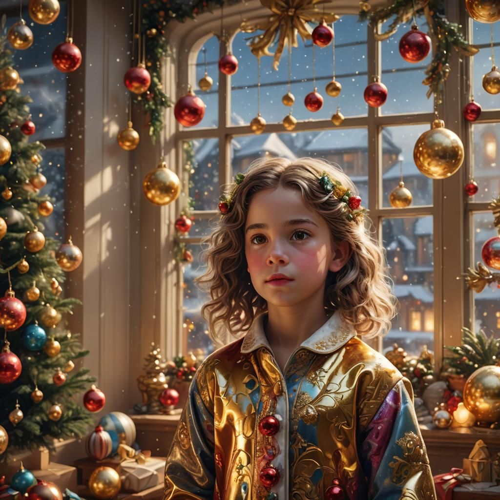 Christmas Scene in Baroque Style Concept Art