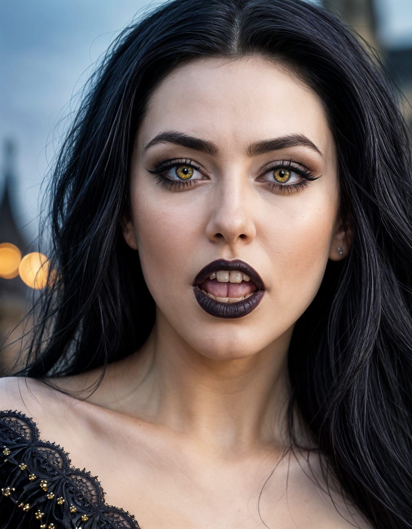 Gorgeous Gothic Vampire in Dark Fantasy Style