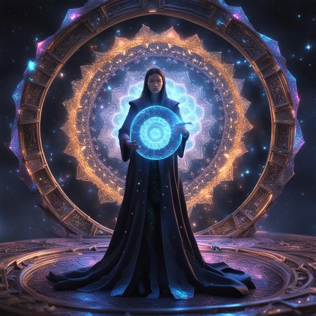 Female Wizard Opens Portal to the Multiverse