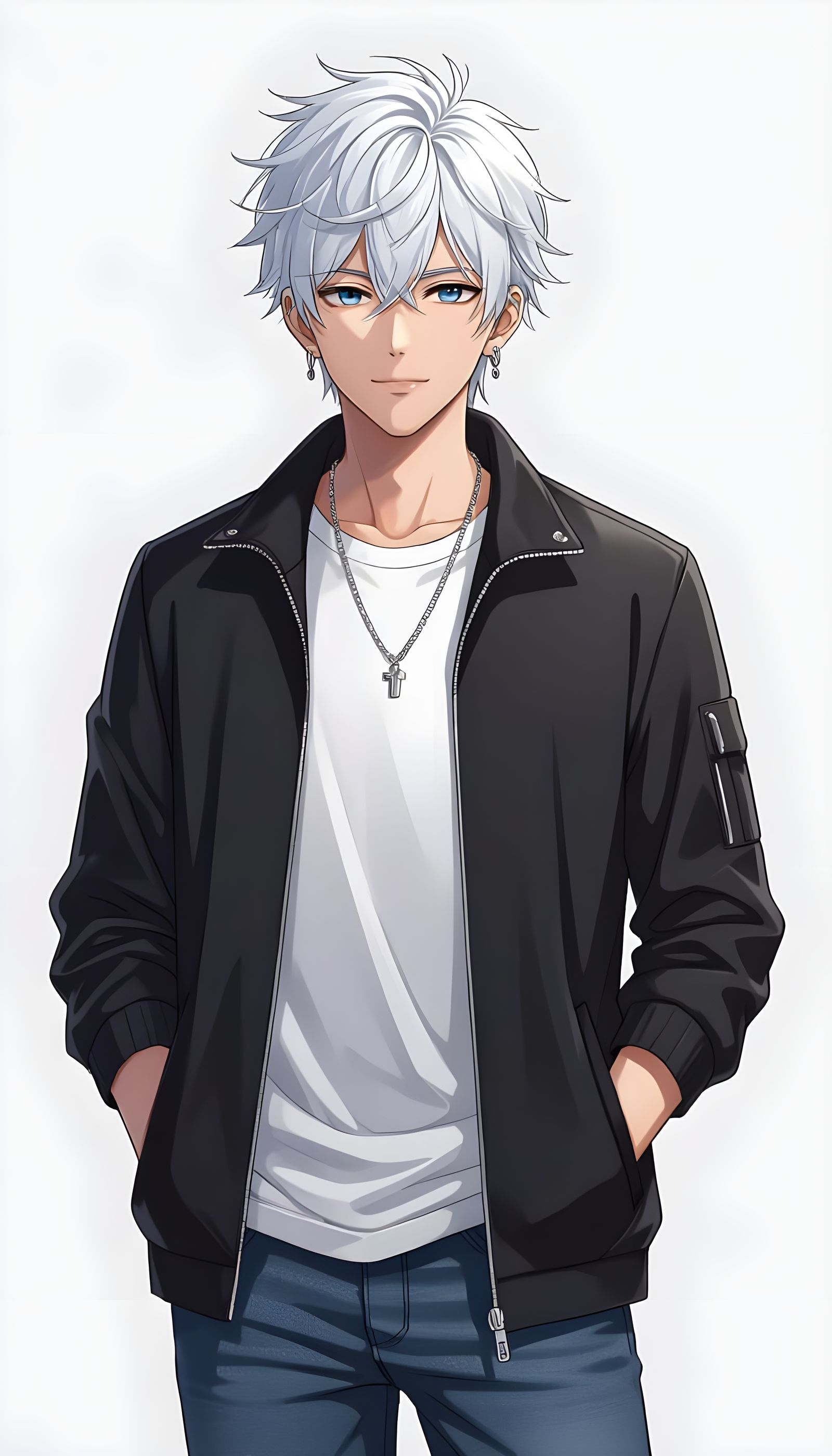 Anime Style Male Vtuber Character Portrait