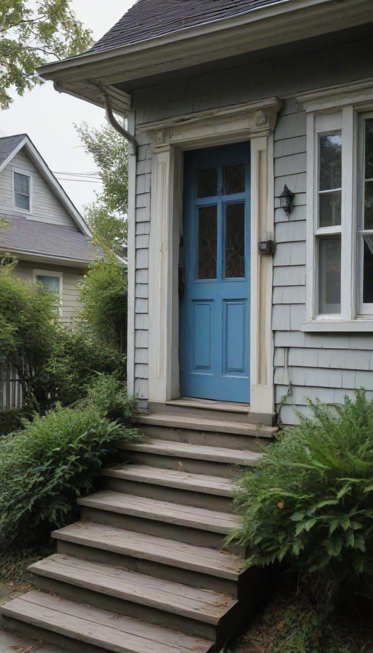Weathered Abode Beside a Faded Alley