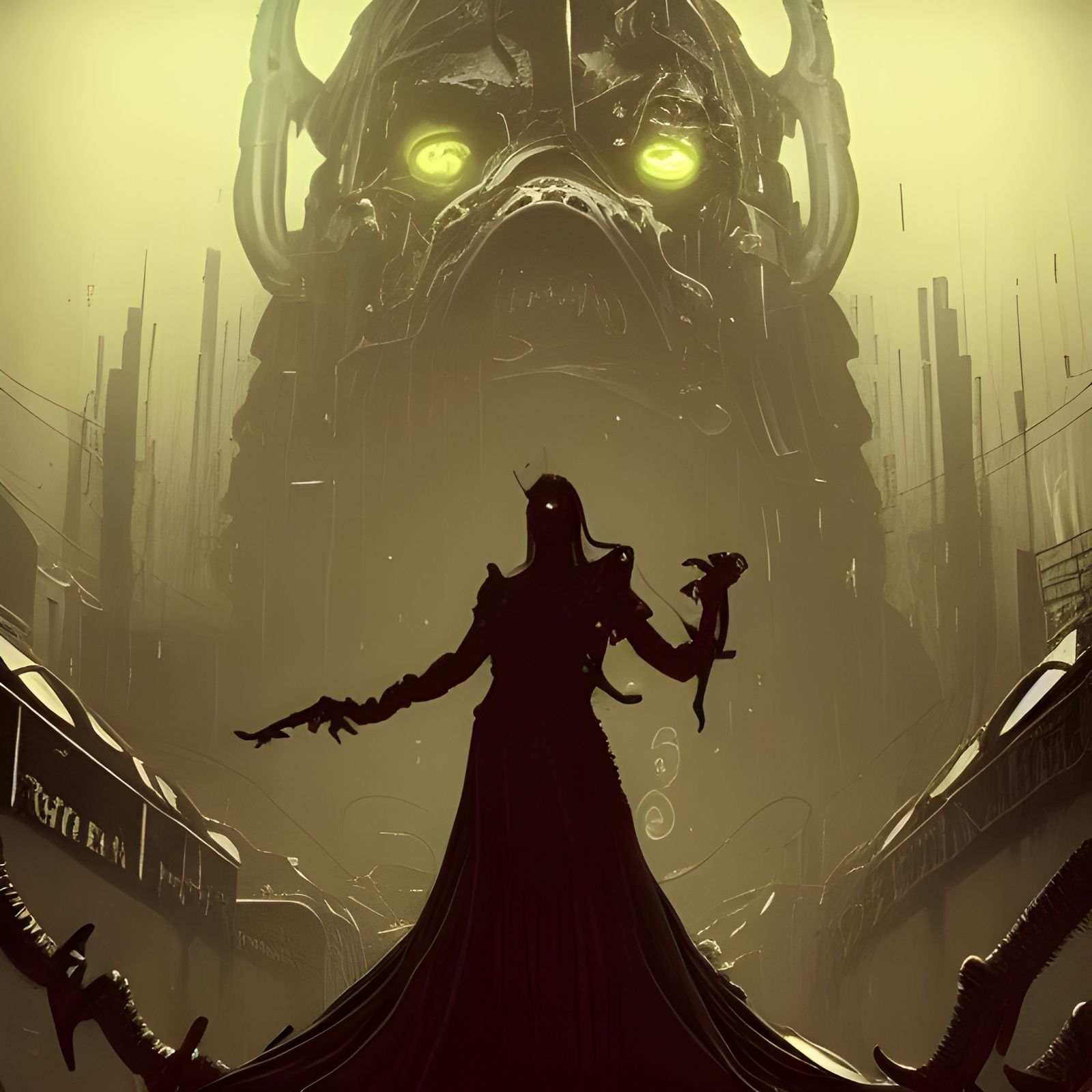 Cyberpunk Devil Unleashed: A Hyperdetailed Nightmare