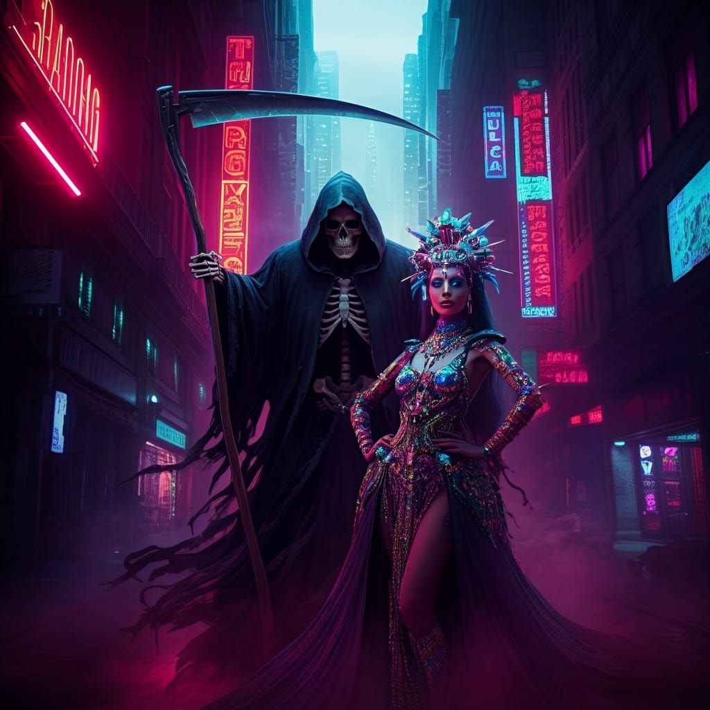 Grim Reaper in Metropolis: A Matte Painting