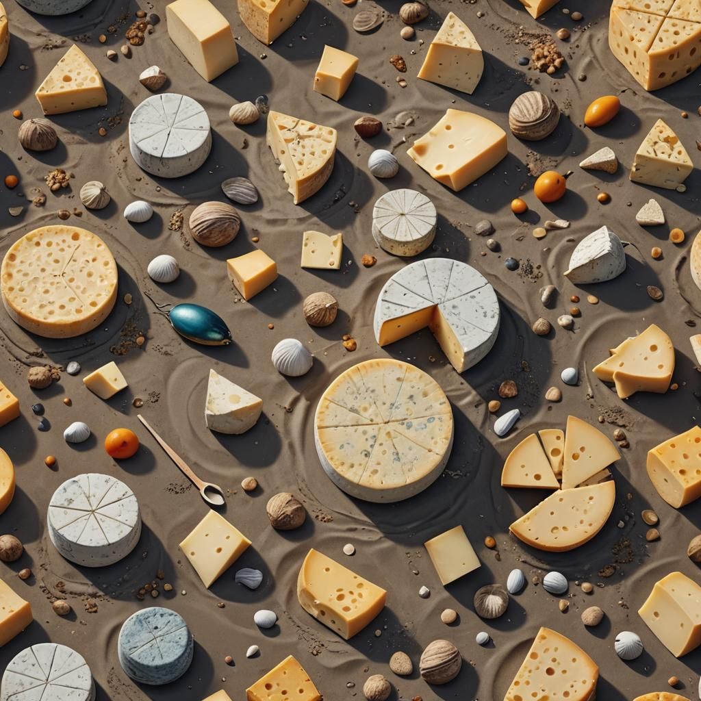 Mouse on Big Cheeses at the Beach