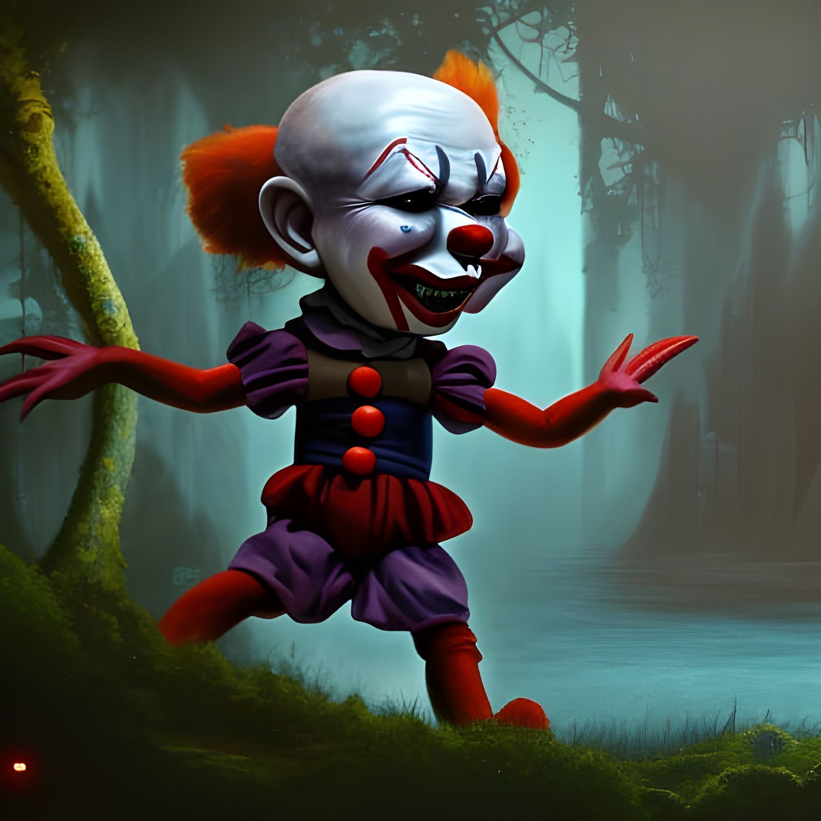 Pennywise Gremlin Hybrid: Detailed Matte Painting