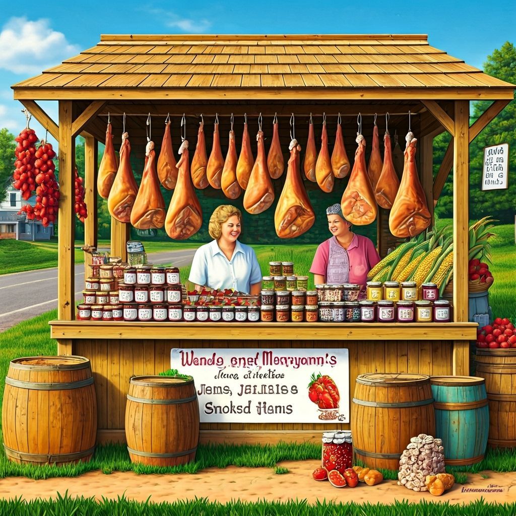 Wanda and Maryann's Fruit Stand in Rockwell Style