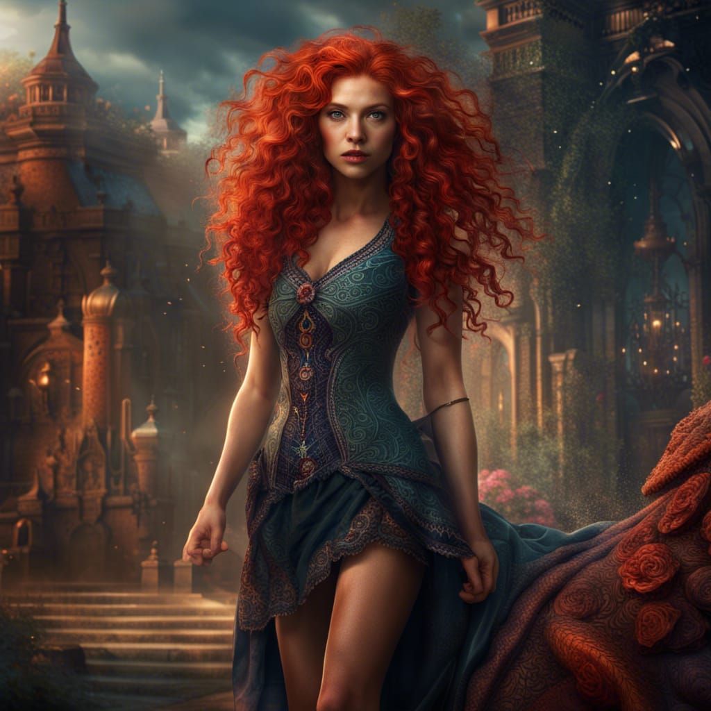 Beautiful Redhead Fantasy Portrait in 8k Resolution