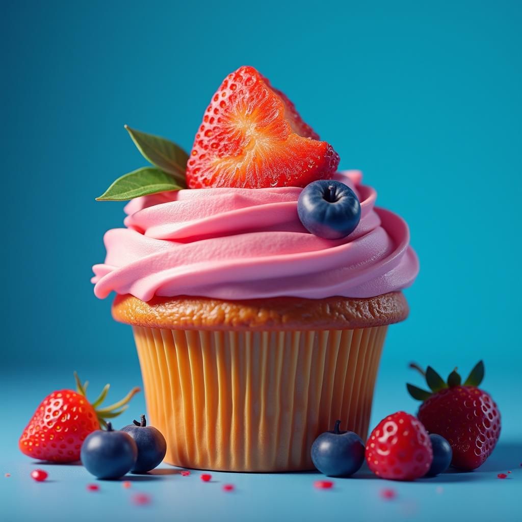 Fruit Letter Muffin: Fantasy Concept Art in 8k